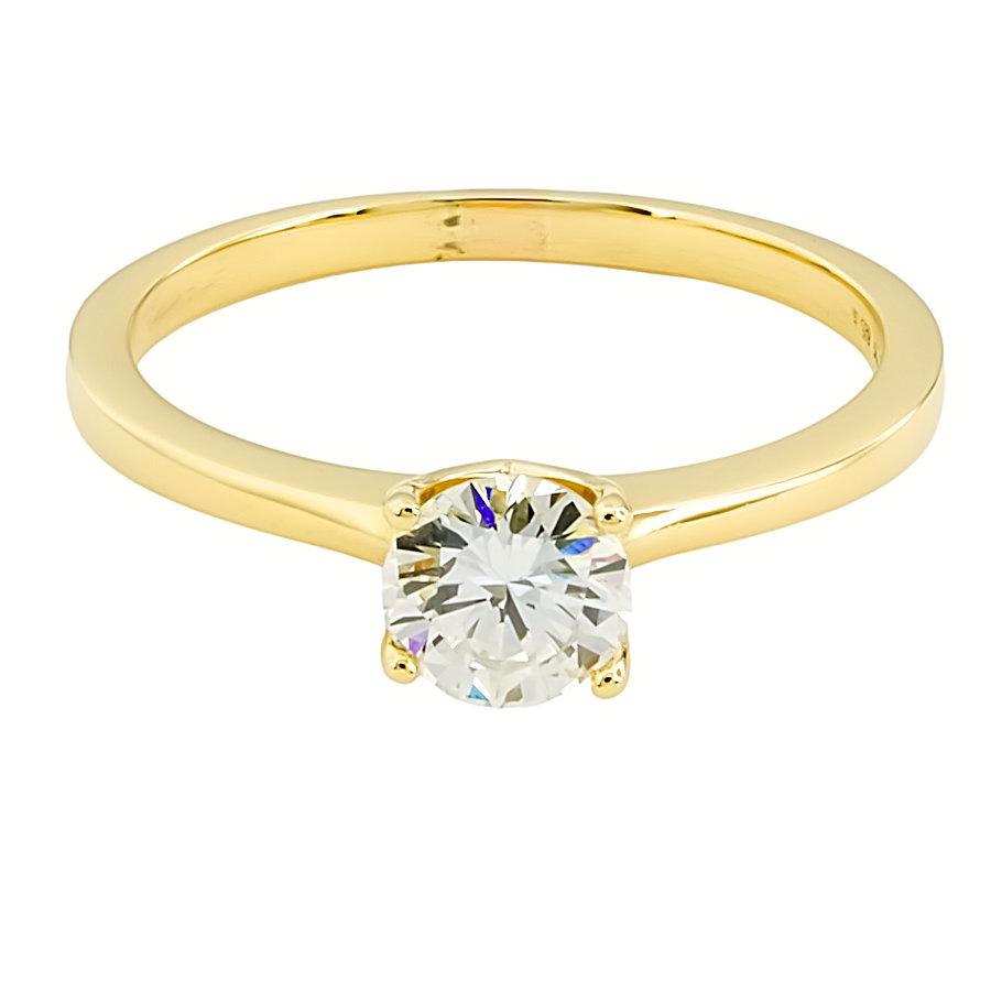 18ct gold diamond 0.78cts Ring size S